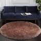 preview thumbnail 42 of 57, SAFAVIEH Bahija Handmade Luxe Shaggy 3 inch-thick Area Rug 6' x 6' Round - Brown