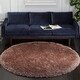 preview thumbnail 53 of 86, SAFAVIEH Bahija Handmade Luxe Shaggy 3 inch-thick Area Rug 6' x 6' Round - Brown
