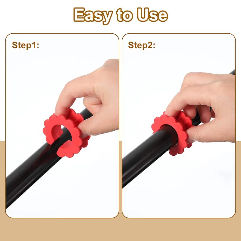6Pcs Clothes Hanger Windproof Fixed Hook, Anti-Off Hanger Ring Hooks - 1.69"x0.67"