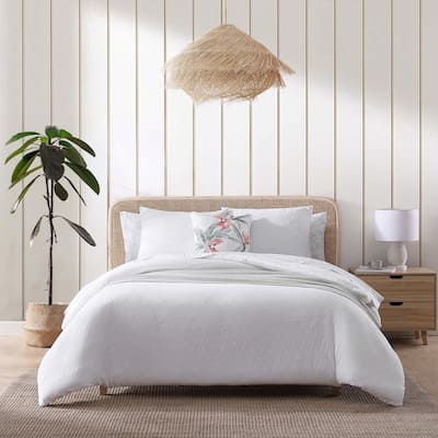 Tommy Bahama Wicker Solid White Comforter Set