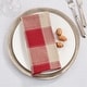 preview thumbnail 5 of 8, Stitched Design Plaid Table Napkins (Set of 4) - 20"x20"