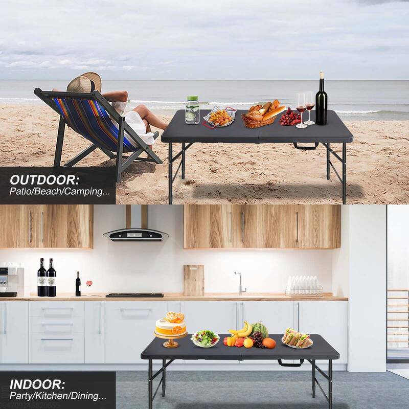 4ft Portable Foldable Table for Camping