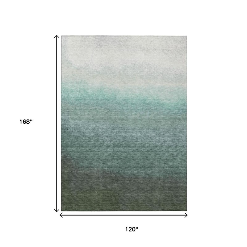 HomeRoots Ombre Transitional Rectangle Outdoor Rug