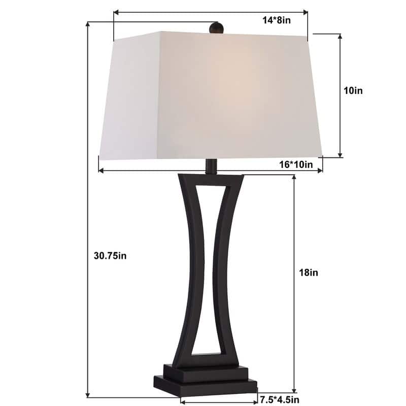 Maxax 30.75" Bedside Table Lamp Set (Set of 2)