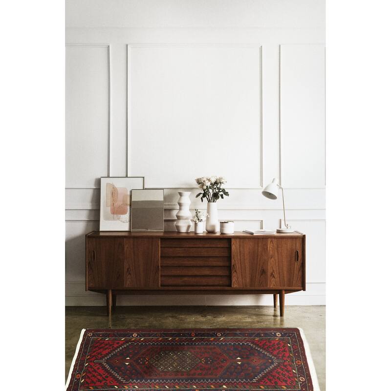 ECARPETGALLERY Hand-knotted Andelz Red Wool Rug - 3'1 x 4'6