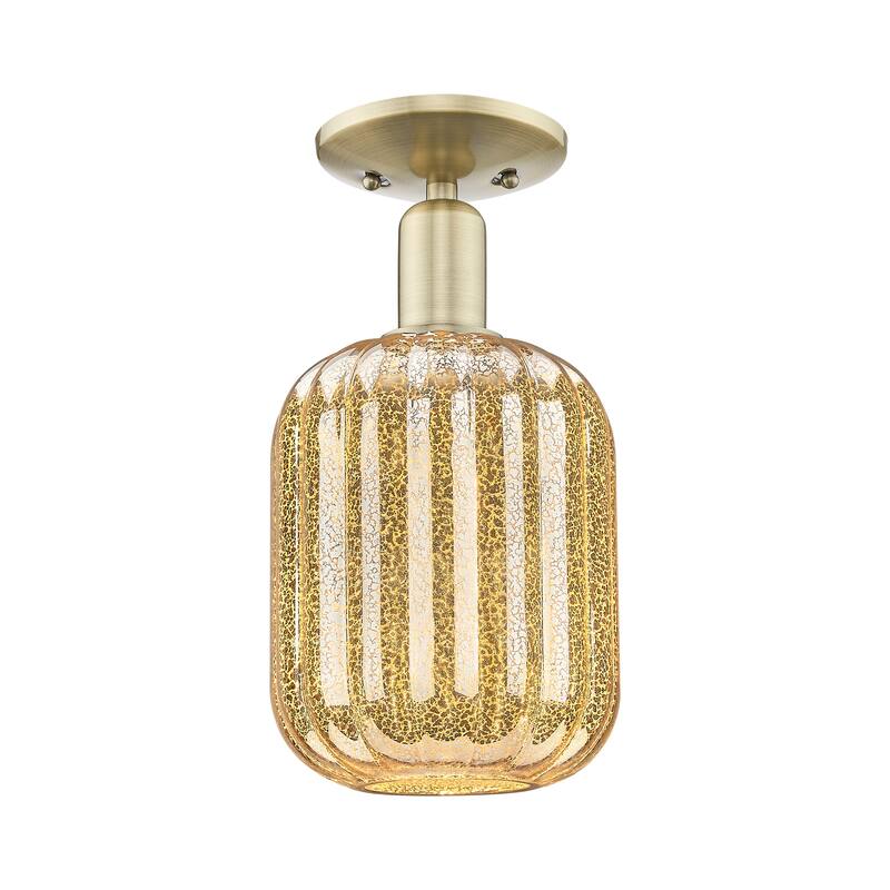 Innovations Lighting Downtown Urban - Preston - 1 Light 7" Jar Shade Semi-Flush Mount Light