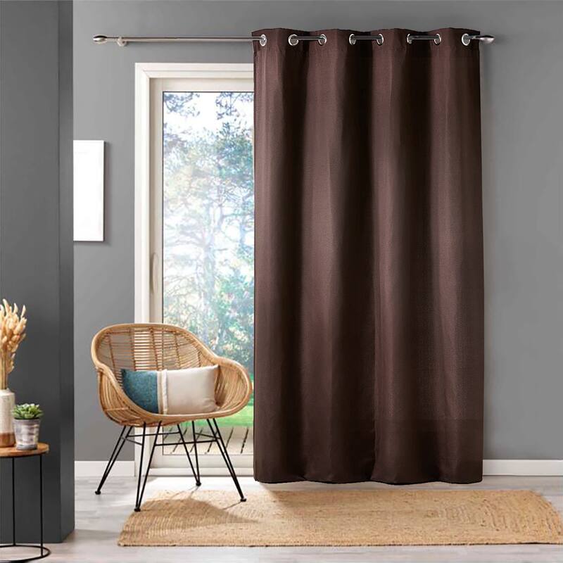 Elegant Window Curtain Panel 100% Cotton Light Filtering Privacy Drapes