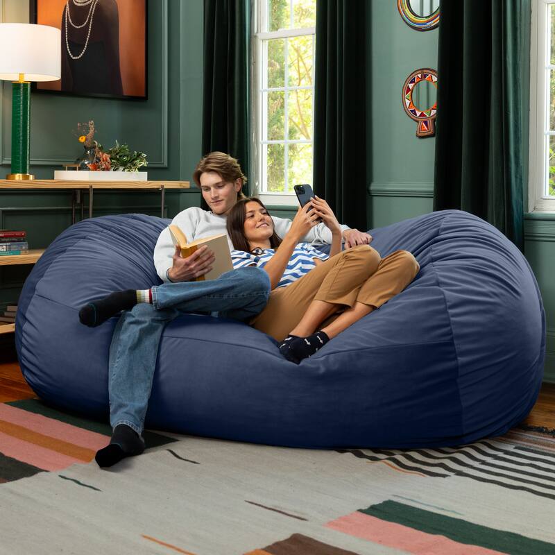 Jaxx Grand Lounger 7 Foot Bean Bag Sofa -Lush Velvet