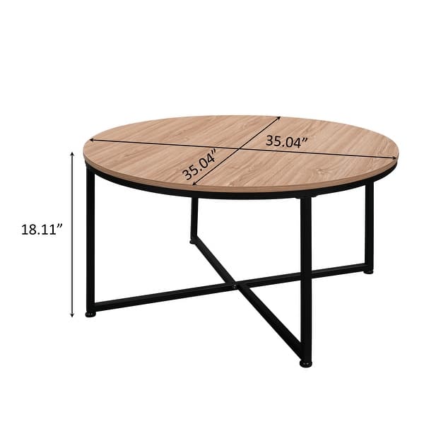 Modern Round Metal Coffee Table Side Tables - 35.04 