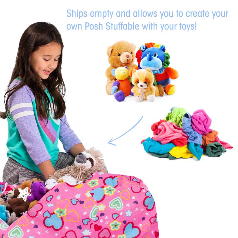 Kids' Stuffed Animal Storage Bean Bag Chair Cover or Toy Organizer
