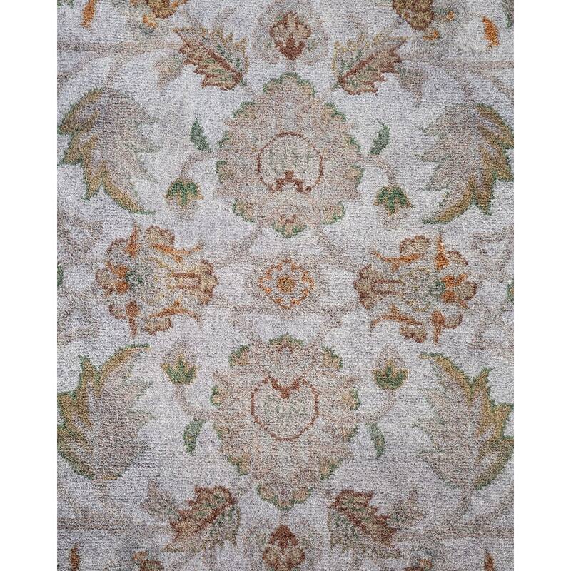 Overton Hand Knotted Wool Vintage Inspired Modern Contemporary Overdyed Gray Area Rug - 3' 2" x 5' 2"
