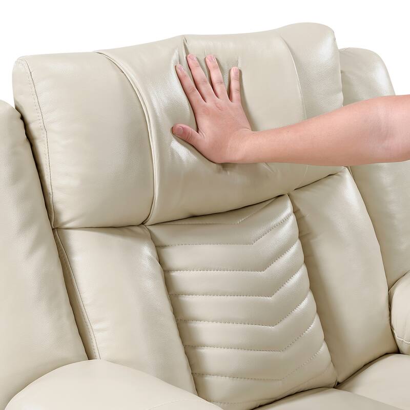 Ridge 40" Faux Leather Power Recliner - LED and Charging Ports