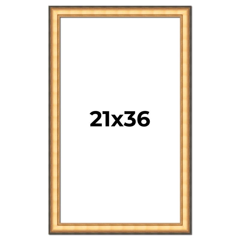 21x36 Frame Gold Plein Aire Solid Wood Picture Frame Width 2 Inches |