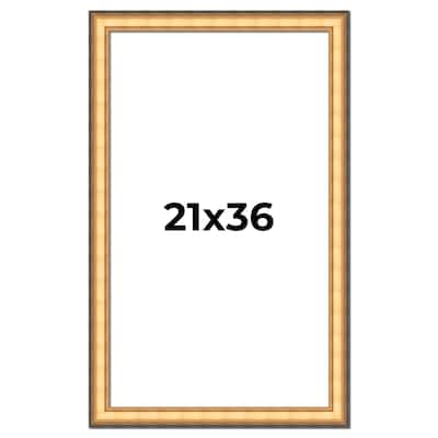 21x36 Frame Gold Plein Aire Solid Wood Picture Frame Width 2 Inches |
