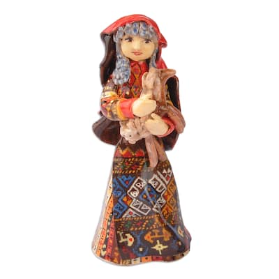 Novica Handmade The Woman From Taron Ceramic Figurine