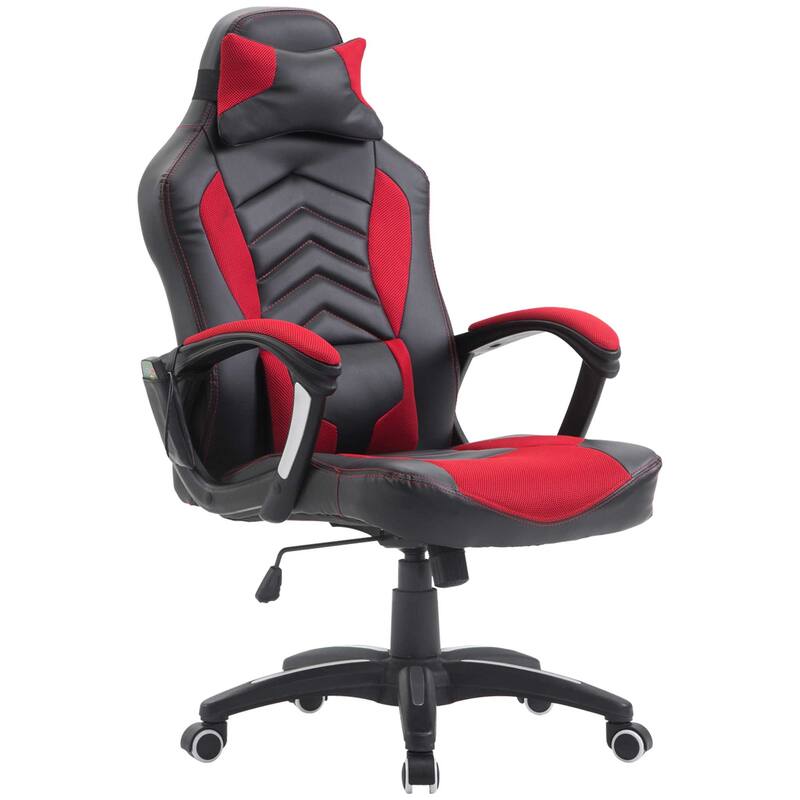 Featured Heated Desk Chair Swivel Rolling Chair, Leather Massage Gaming Chair Computer Chair with Headrest