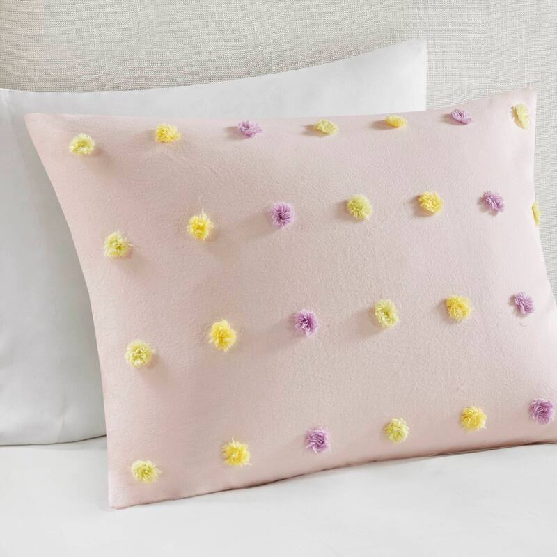 GDF Studio - Pom Pom Cotton Jacquard Comforter Set