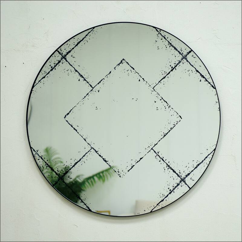 Round Wall-Mounted Mirror — Versatile Home Decor Ideal For Bedrooms, Living Rooms, Dining Rooms, Fireplaces - Black,White