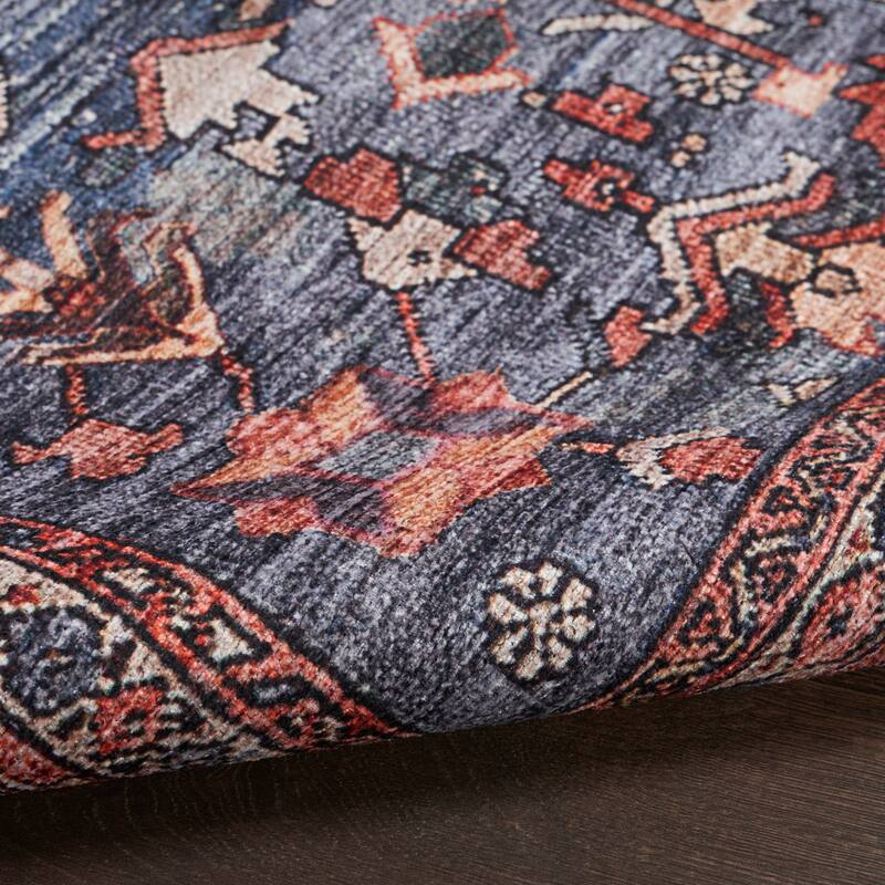 Brilliance Machine Washable Persian Floral Area Rug