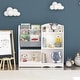 preview thumbnail 1 of 7, Kid Bookshelf and Toy Organizer, 3 Tier Bookshelf for Kids, Fabric Toddler Bookcase Book Shelf for Kid Room, Bedroom, Playroom White