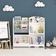 preview thumbnail 1 of 15, White Multi-Layer Shelves Bookcase and Toy Organizer White