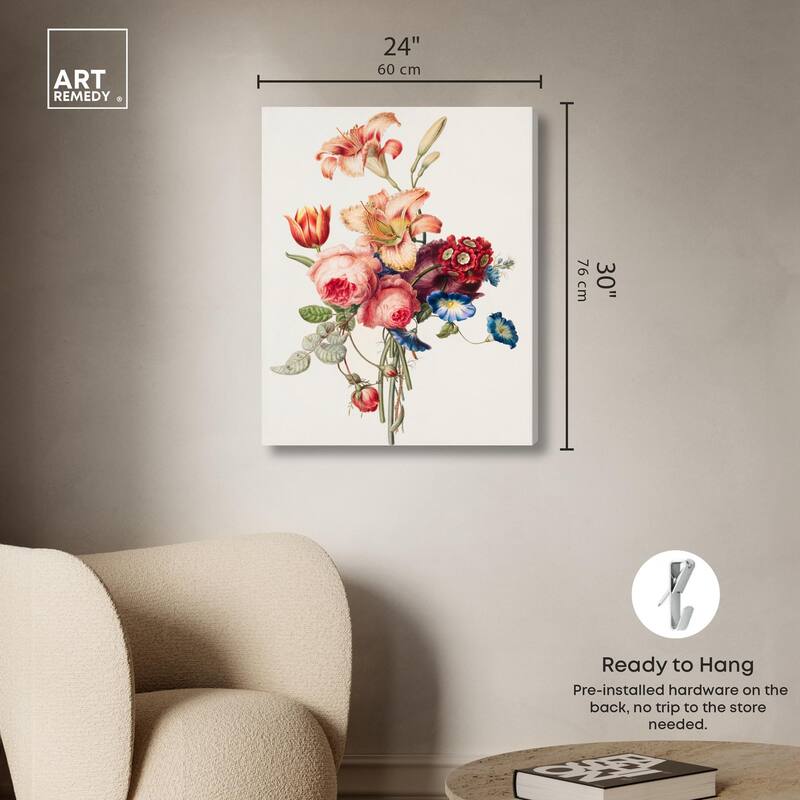 Bouquet 1820 Canvas by Art Remedy, Gallery Wrapped