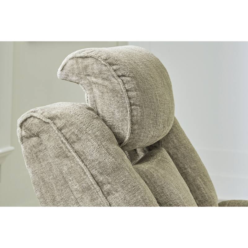 Signature Design by Ashley Hindmarsh Stone Power Reclining Loveseat with Console - 76" W x 44" D x 42" H