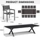 preview thumbnail 32 of 36, 11/13-Piece Outdoor All-Weather Patio Dining Set Aluminum Rectangular Table with Umbrella Hole and Stackable Chairs