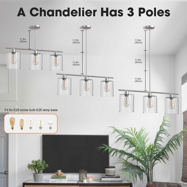 3 bulb hanging light fixture deals