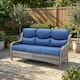 Option Gray Wicker Blue Cushion