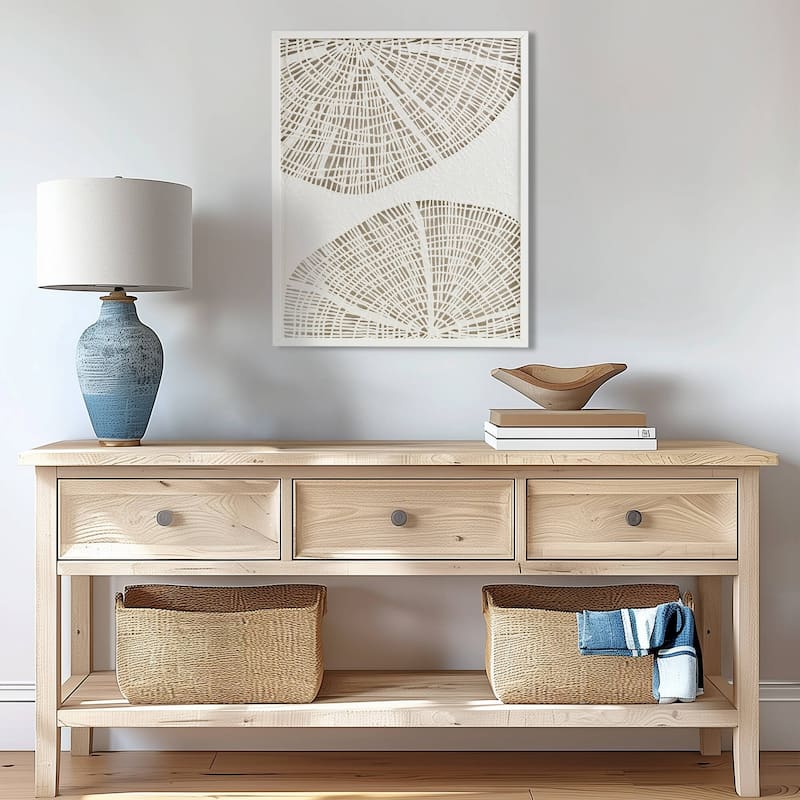 Madison Park Solana Framed Abstract Coastal Rice Paper Shadowbox Wall Decor Set - Single
