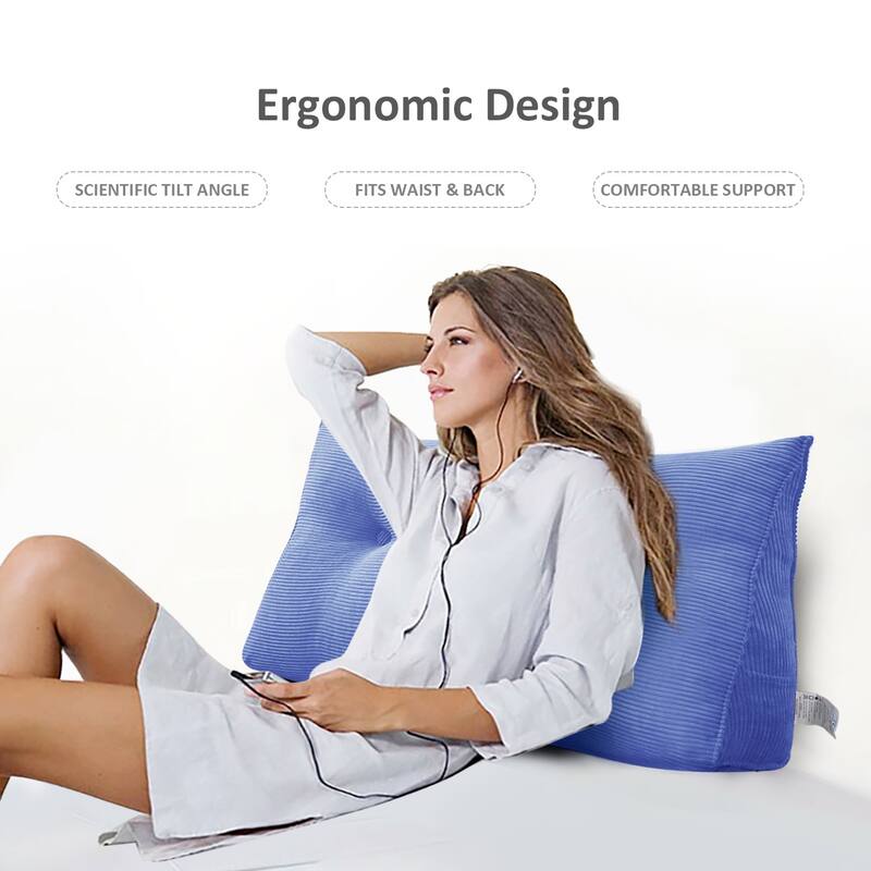 WOWMAX Bed Rest Wedge Headboard Reading Pillow Back Support Elevate Cushion