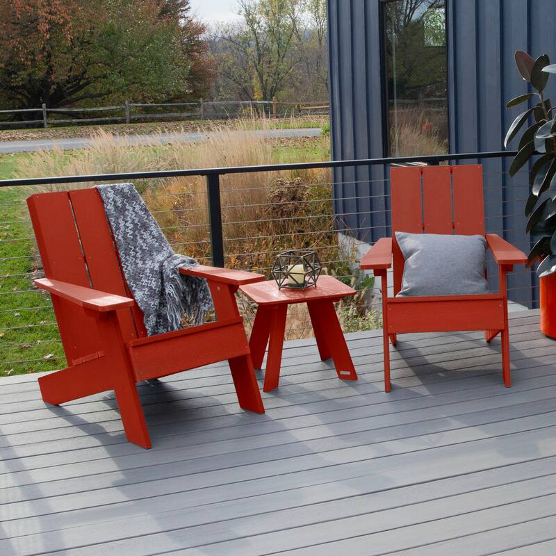 HIGHWOOD 3-piece Adirondack Chairs and Side Table Set