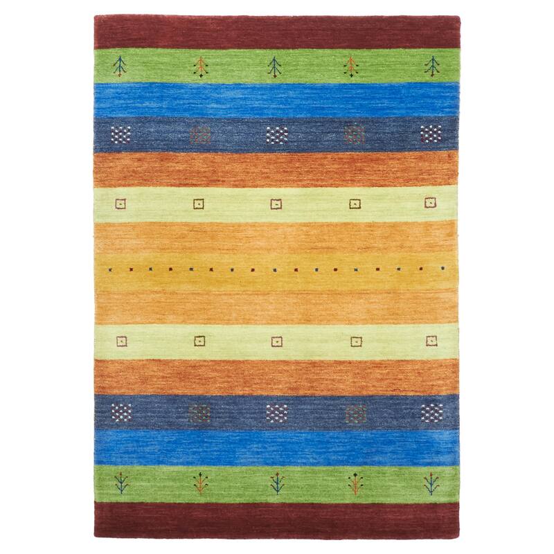 ECARPETGALLERY Hand Loomed Kashkuli Gabbeh Copper Wool Rug - 3'11 x 5'8