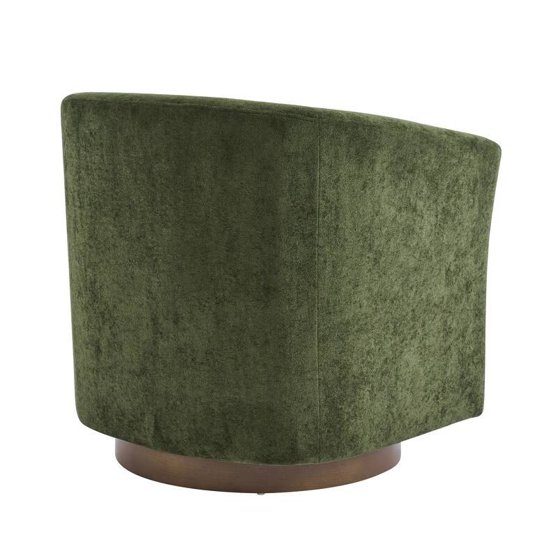 Christopher Knight Home - Halo Modern Swivel Upholstered Barrel Chair with Wooden Base