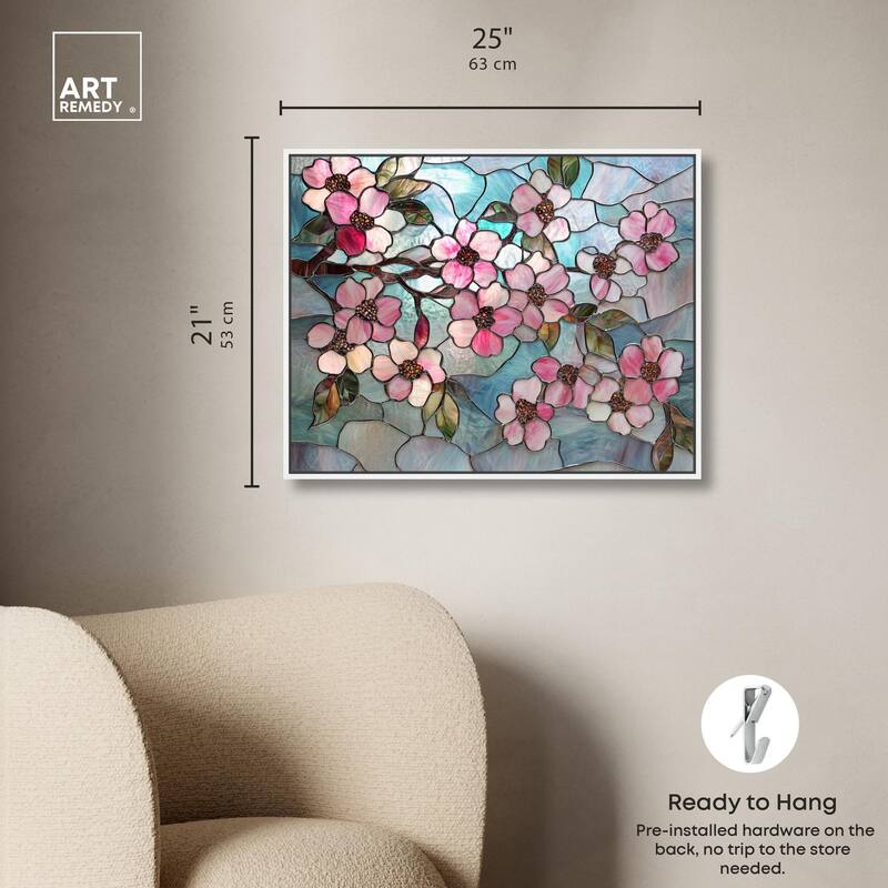 Shimmering Spring Blossoms II Canvas by Art Remedy