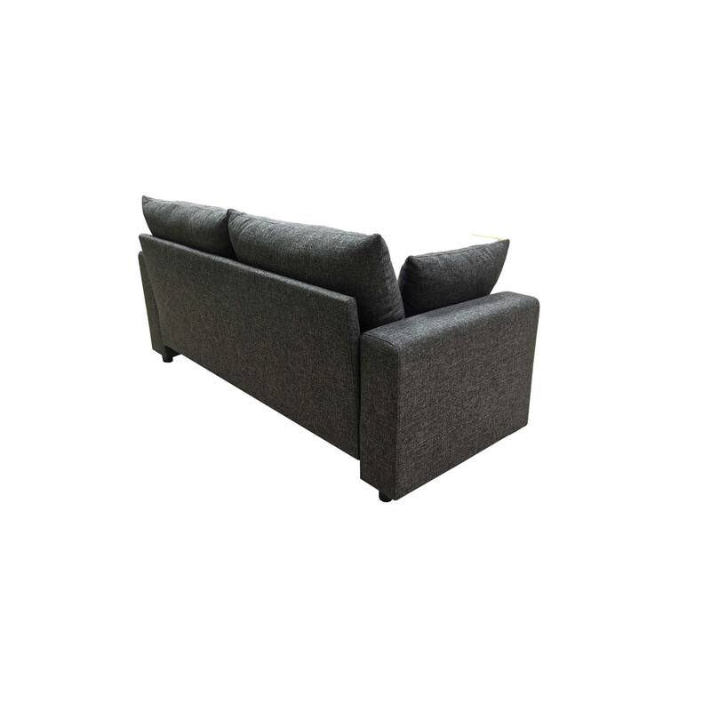 78" Modern Upholstered 2-seater Sofa with 2 Throw Pillows