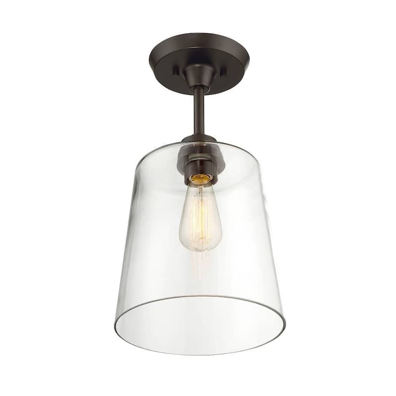 Meridian M60010 Single Light 10" Wide Semi-Flush Ceiling Fixture
