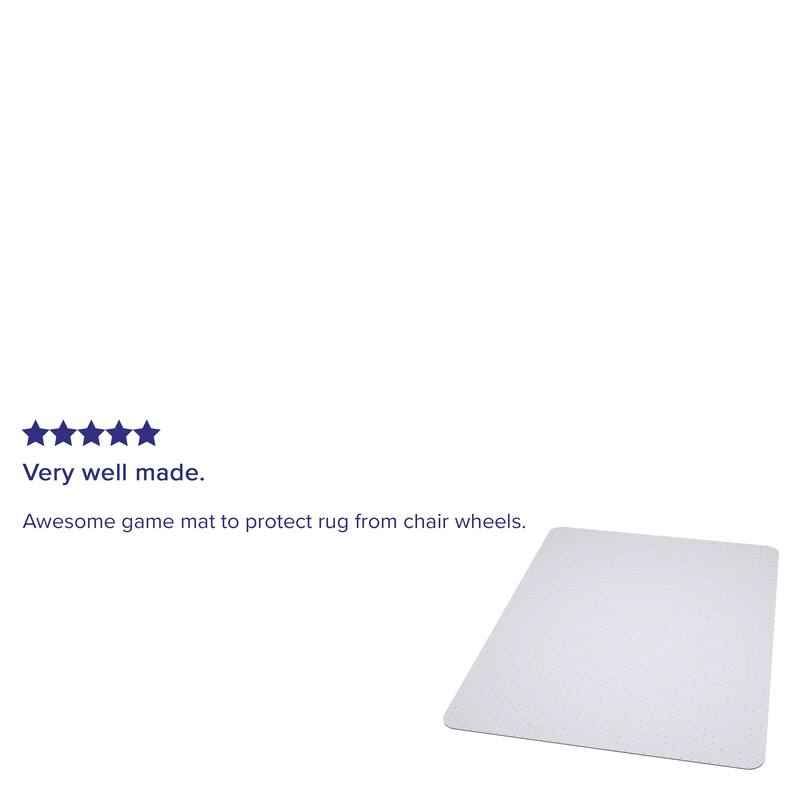 36" x 48" Carpet Chair Mat with Scuff and Slip Resistant Textured Top