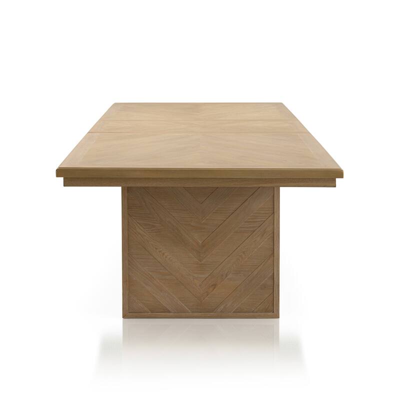 Furniture of America Virex Rustic 90-inch Solid Wood Extendable Dining Table