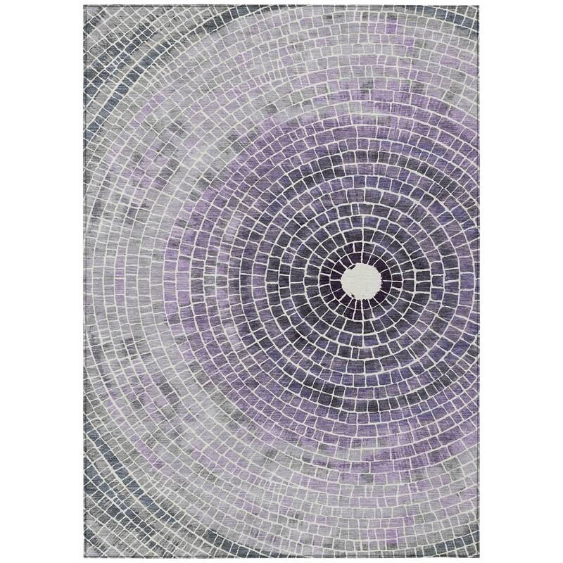 Machine Washable Indoor/ Outdoor Mosaic Rome Chantille Rug