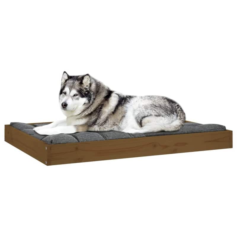 vidaXL Dog Bed 40"x29.1"x3.5" Solid Wood Pine - 40" x 29.1" x 3.5"