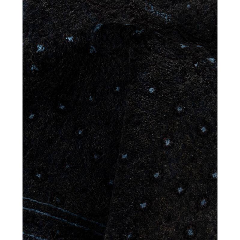 Overdyed One-of-a-Kind Hand-Knotted Area Rug - Black - 10' 2" x 14' 6"