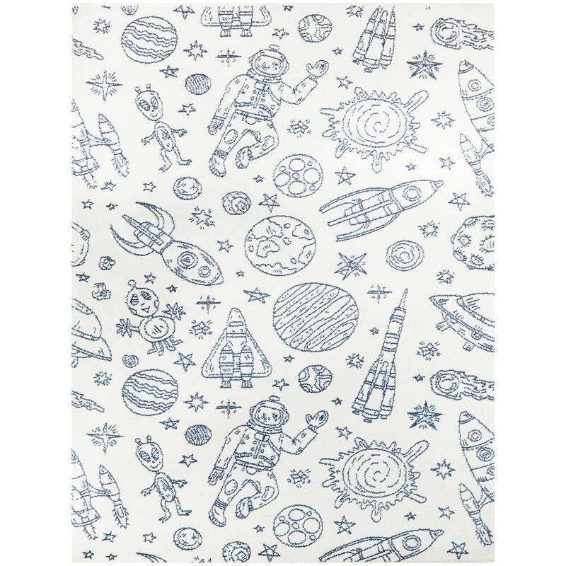 Taylor & Olive Space Rockets Kids Area Rug