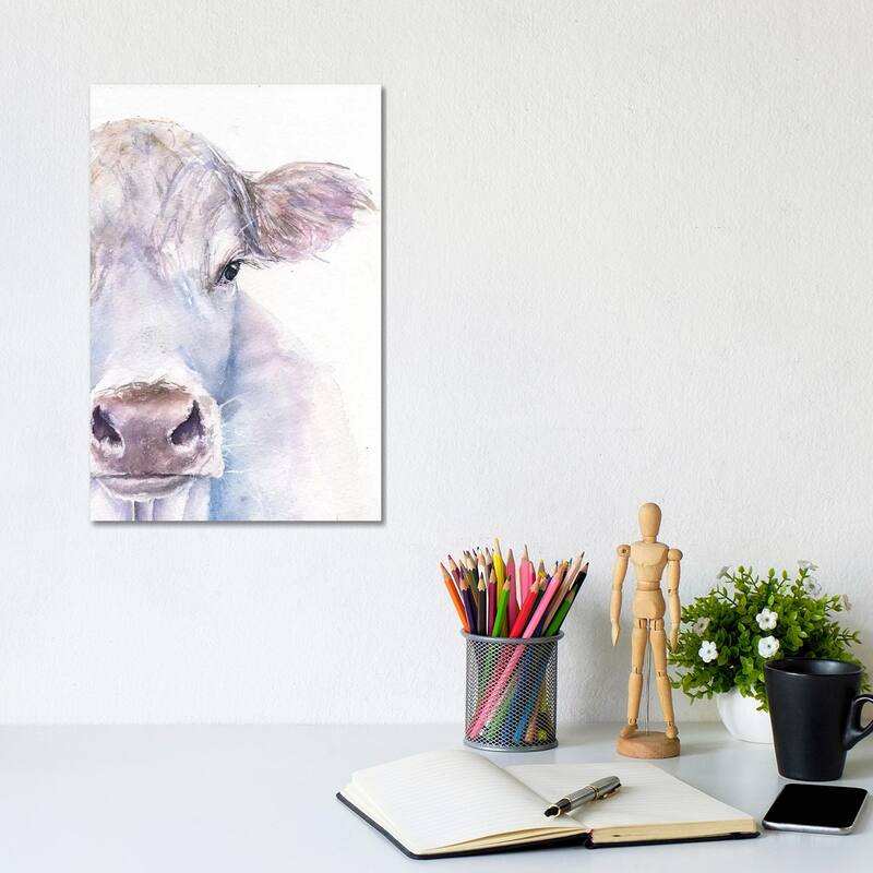 iCanvas "Cow" by George Dyachenko Canvas Print - 12x8x0.75
