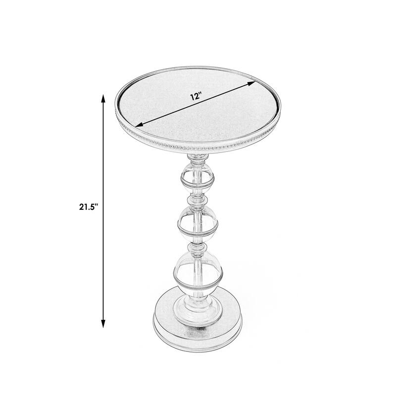 Butler Forella Granite & Acrylic Pedestal End Table