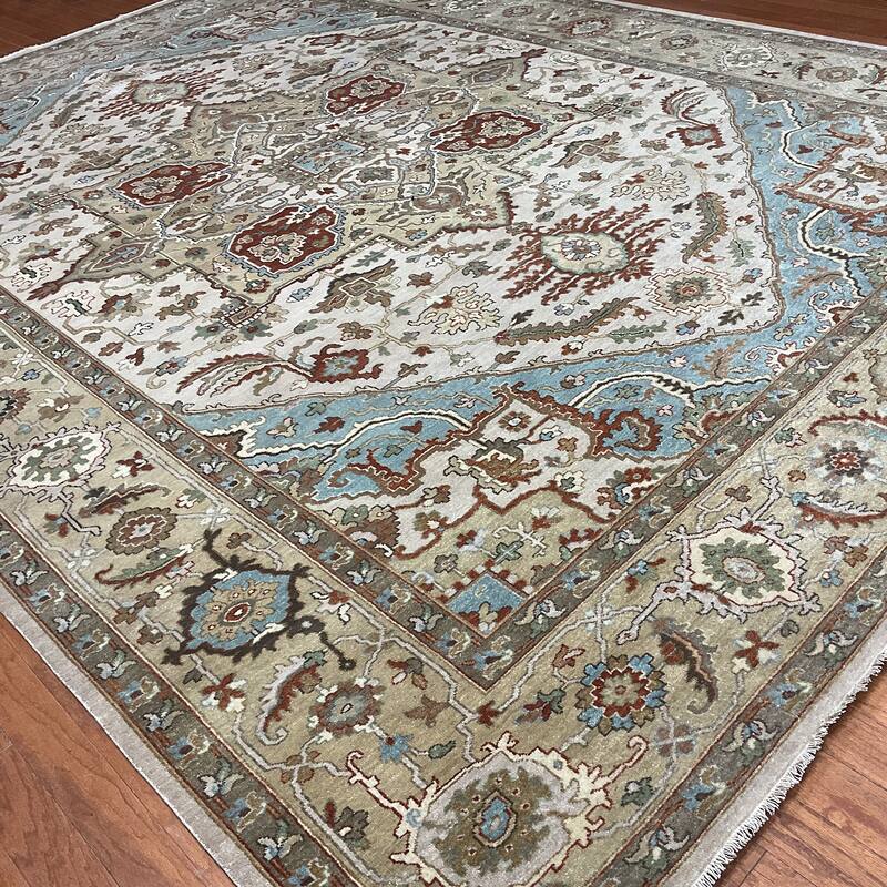 HERAT ORIENTAL Hand-knotted Indo 9' x 12'3 Serapi Wool Rug - 9' x 12'3"