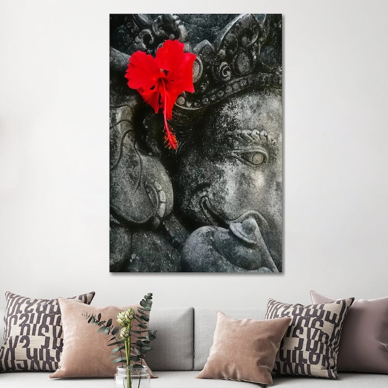 iCanvas "Ganesh Holy Hindu God Statue" by Unknown Artist Canvas Print