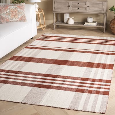 SAFAVIEH Handmade Striped Kilim Magndis Wool Rug