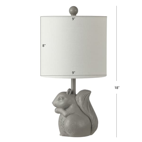 dimension image slide 0 of 7, SAFAVIEH Kids Lighting 18" Sunny Squirrel Lamp - 9"x9"x18"